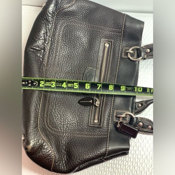 Coach Penelope Dark Brown Pebbled Leather Carryall Tote Purse G0982-14425 - Picture 5 of 16